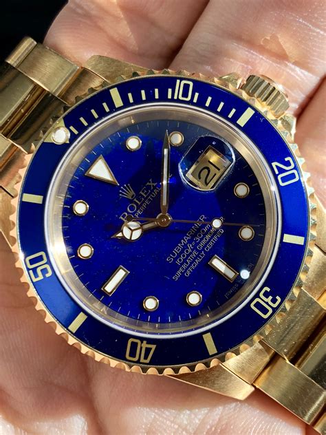 rolex submariner date lapis lazuli dial 16618|Rolex 16618.